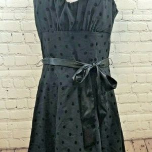 B Smart Party Dress Size 13/14 Black Polka Dot